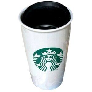 STARBUCKS 2016 Tall Coffee Tumbler Emulates Their Standard To-Go Cup. 12 oz